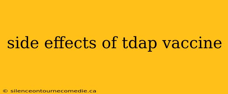 side effects of tdap vaccine
