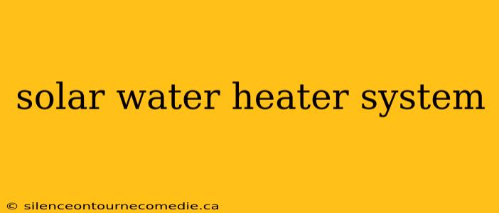 solar water heater system