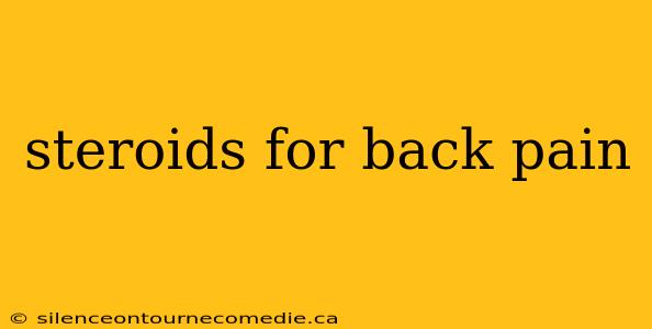 steroids for back pain