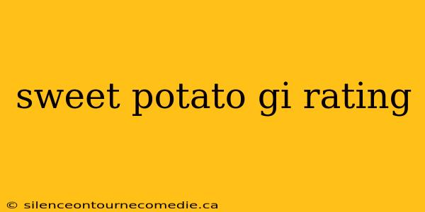 sweet potato gi rating