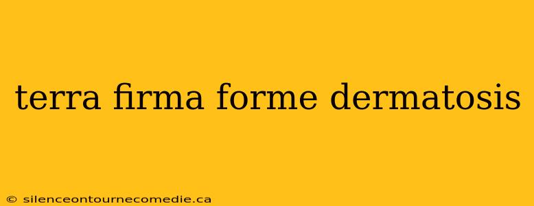 terra firma forme dermatosis