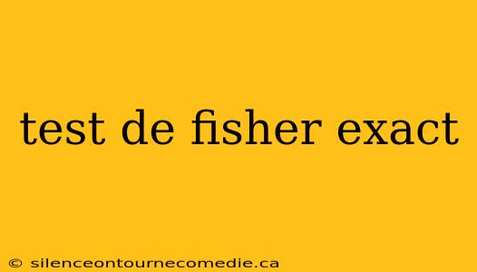 test de fisher exact