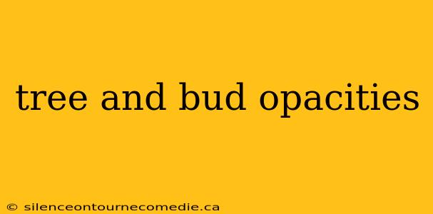 tree and bud opacities