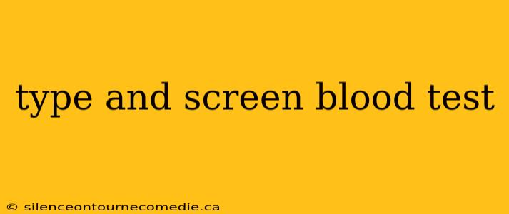 type and screen blood test