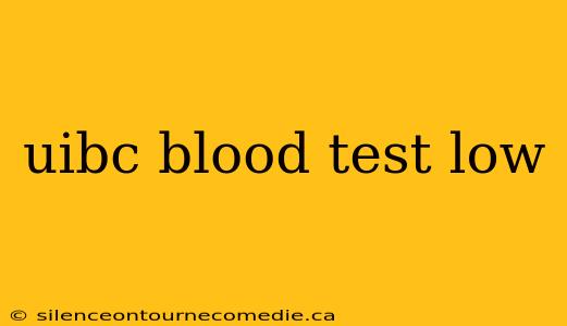 uibc blood test low