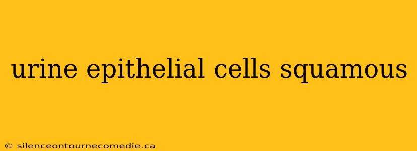 urine epithelial cells squamous