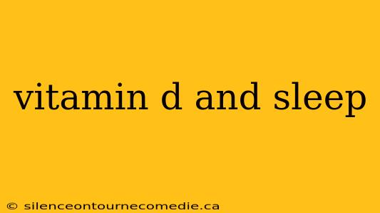 vitamin d and sleep
