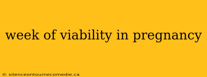week of viability in pregnancy