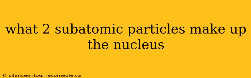 what 2 subatomic particles make up the nucleus