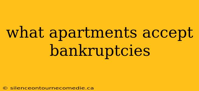 what apartments accept bankruptcies