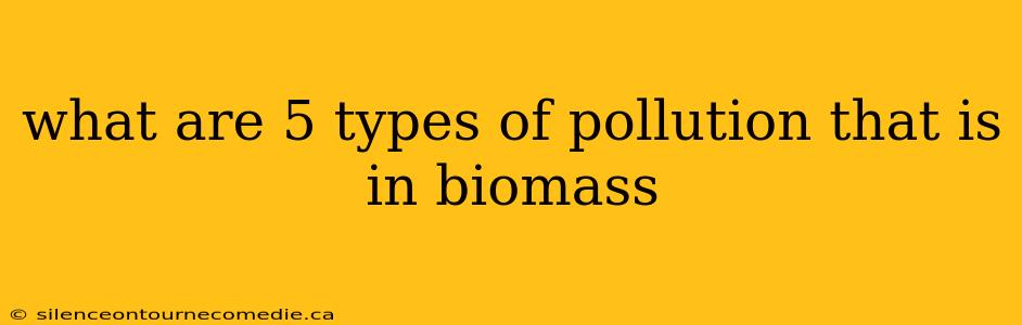 what are 5 types of pollution that is in biomass