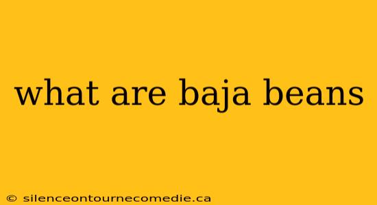 what are baja beans