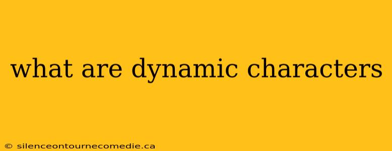 what are dynamic characters