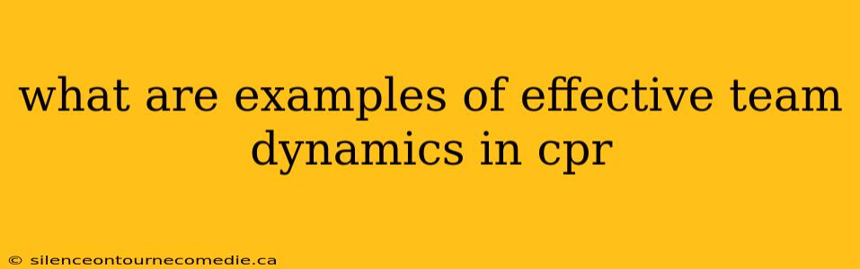 what are examples of effective team dynamics in cpr
