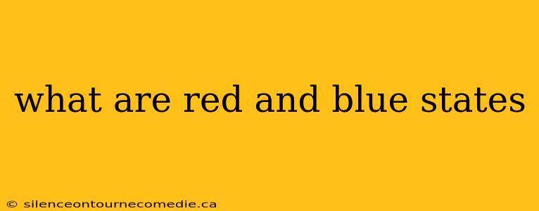 what are red and blue states