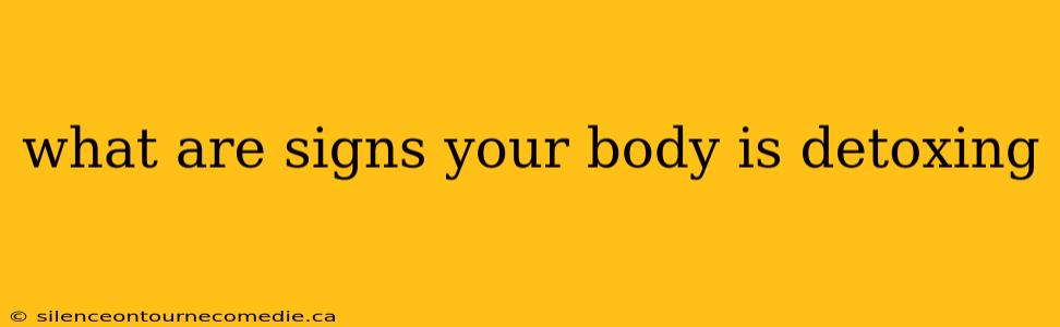 what are signs your body is detoxing