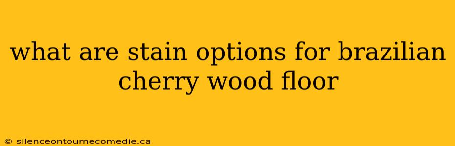 what are stain options for brazilian cherry wood floor