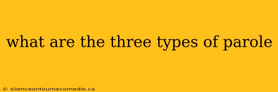 what are the three types of parole