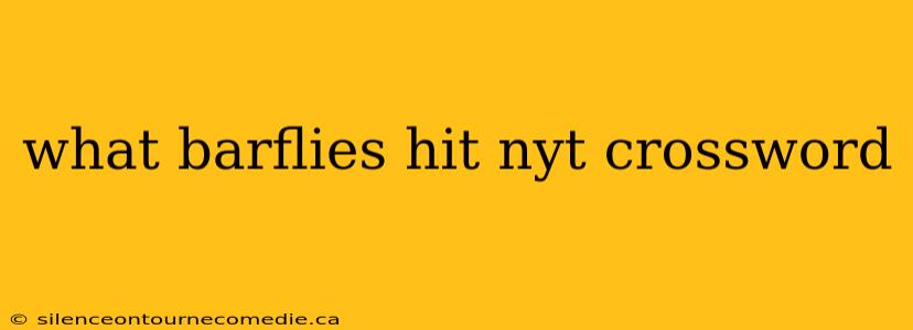what barflies hit nyt crossword