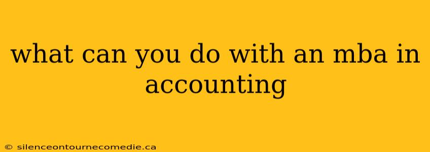 what can you do with an mba in accounting