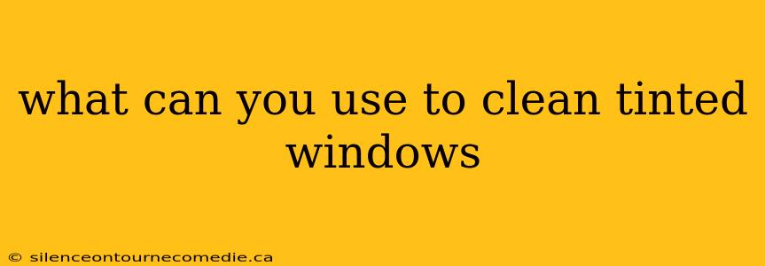 what can you use to clean tinted windows