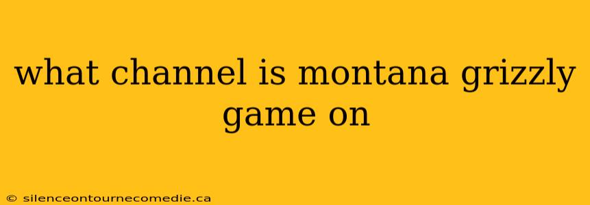 what channel is montana grizzly game on