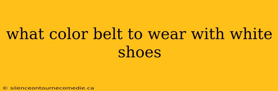 what color belt to wear with white shoes