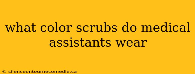 what color scrubs do medical assistants wear