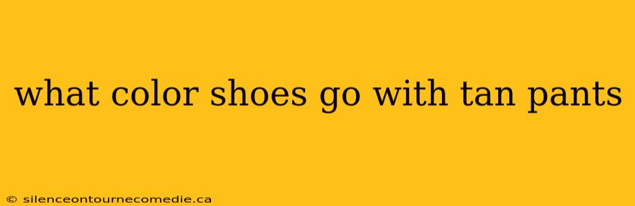 what color shoes go with tan pants