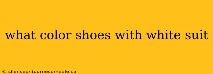 what color shoes with white suit