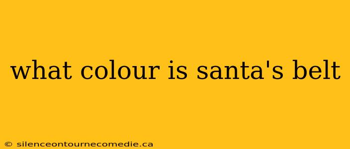 what colour is santa's belt