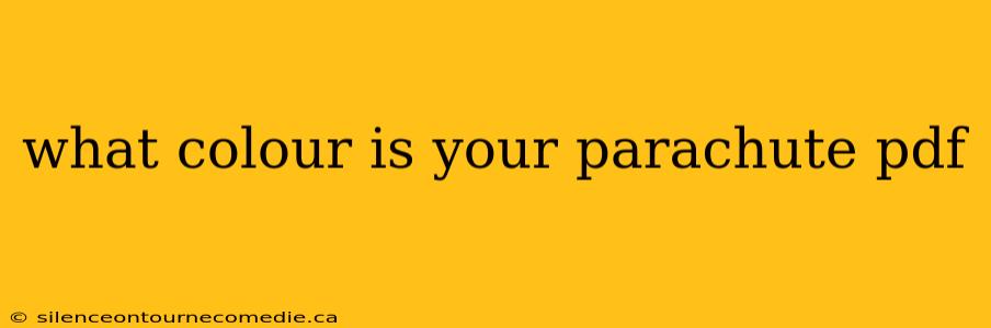 what colour is your parachute pdf
