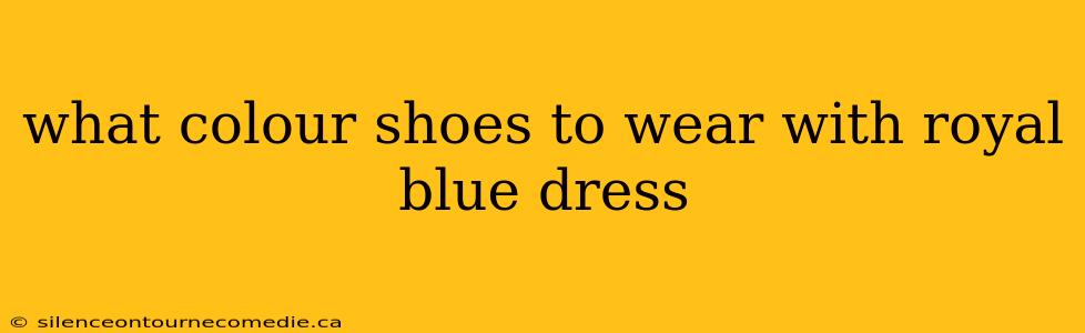 what colour shoes to wear with royal blue dress