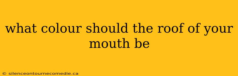 what colour should the roof of your mouth be