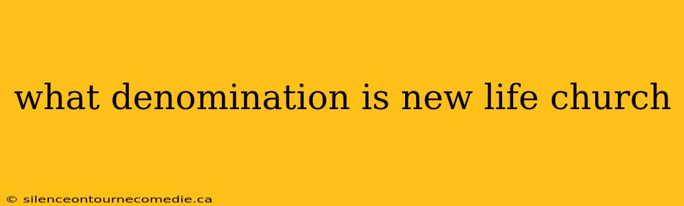 what denomination is new life church