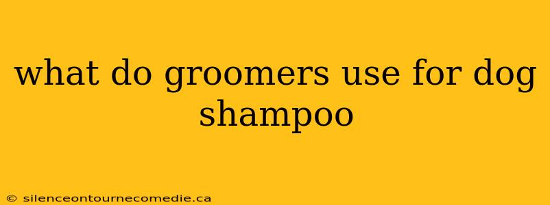 what do groomers use for dog shampoo