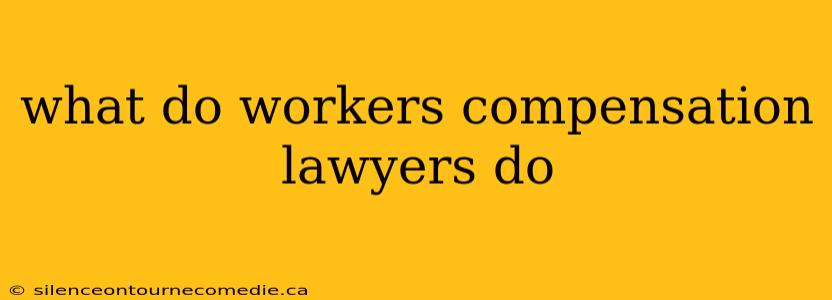what do workers compensation lawyers do