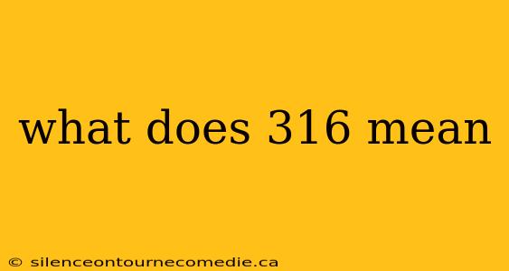 what does 316 mean