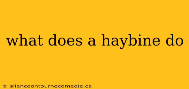 what does a haybine do