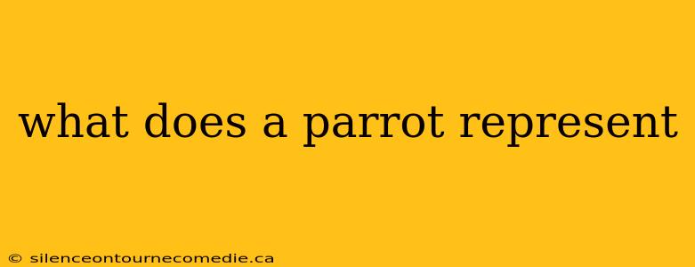 what does a parrot represent