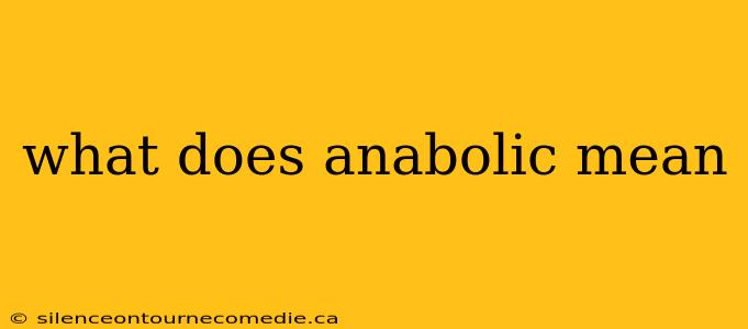 what does anabolic mean
