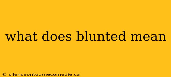 what does blunted mean