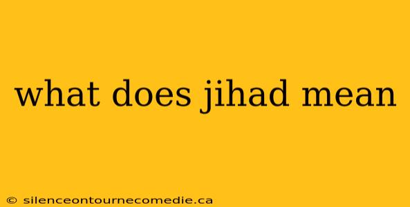 what does jihad mean