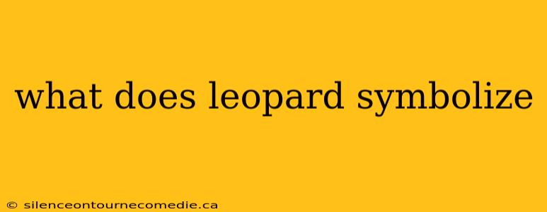 what does leopard symbolize