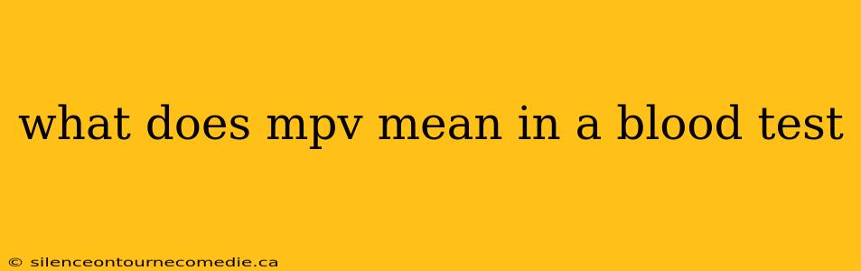 what does mpv mean in a blood test