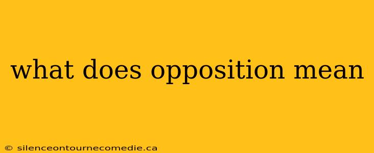 what does opposition mean