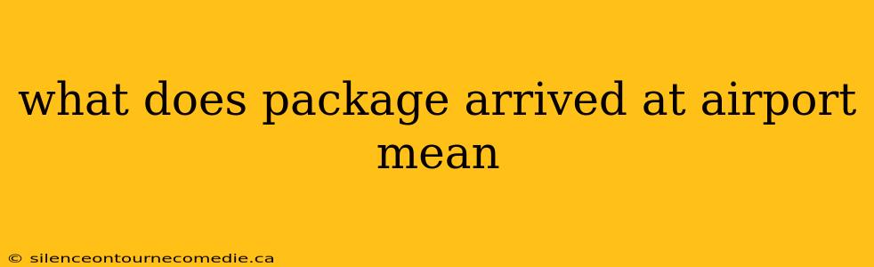 what does package arrived at airport mean