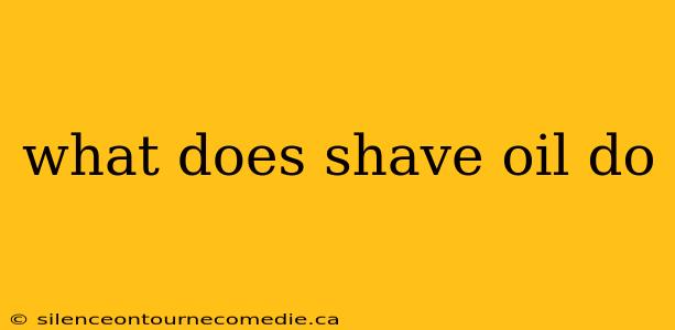 what does shave oil do