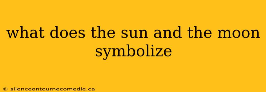 what does the sun and the moon symbolize