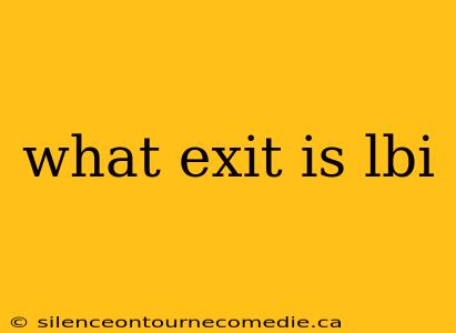 what exit is lbi
